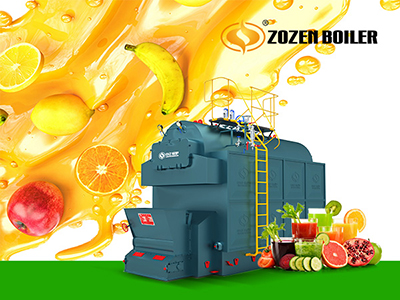 La caldera de carbón de la serie DZL de ZOZEN garantiza el vapor para la producción de zumos