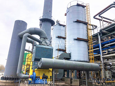Calentador vertical de aceite térmico a gas de la serie ZOZEN YQL en la planta del cliente