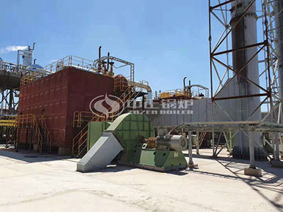 La caldera de gas de la serie ZOZEN SZS se encuentra en el sitio del proyecto de una gran empresa química en Uzbekistán